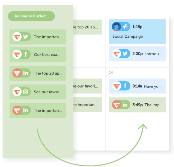 Coschedule's requeue feature lets brands recycle their best content for social